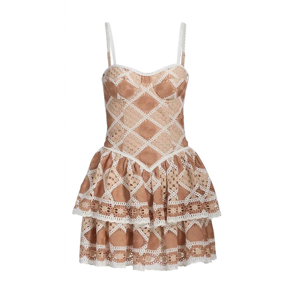 NEW PATBO bossa crochet mini dress in beige - Picture 5 of 5